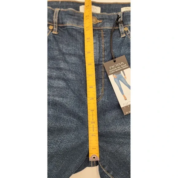 Sofia Jeans Rosa Curvy Skinny Ankle 14 Dark Wash NEW Super Hi-Rise Distressed - Picture 6 of 10